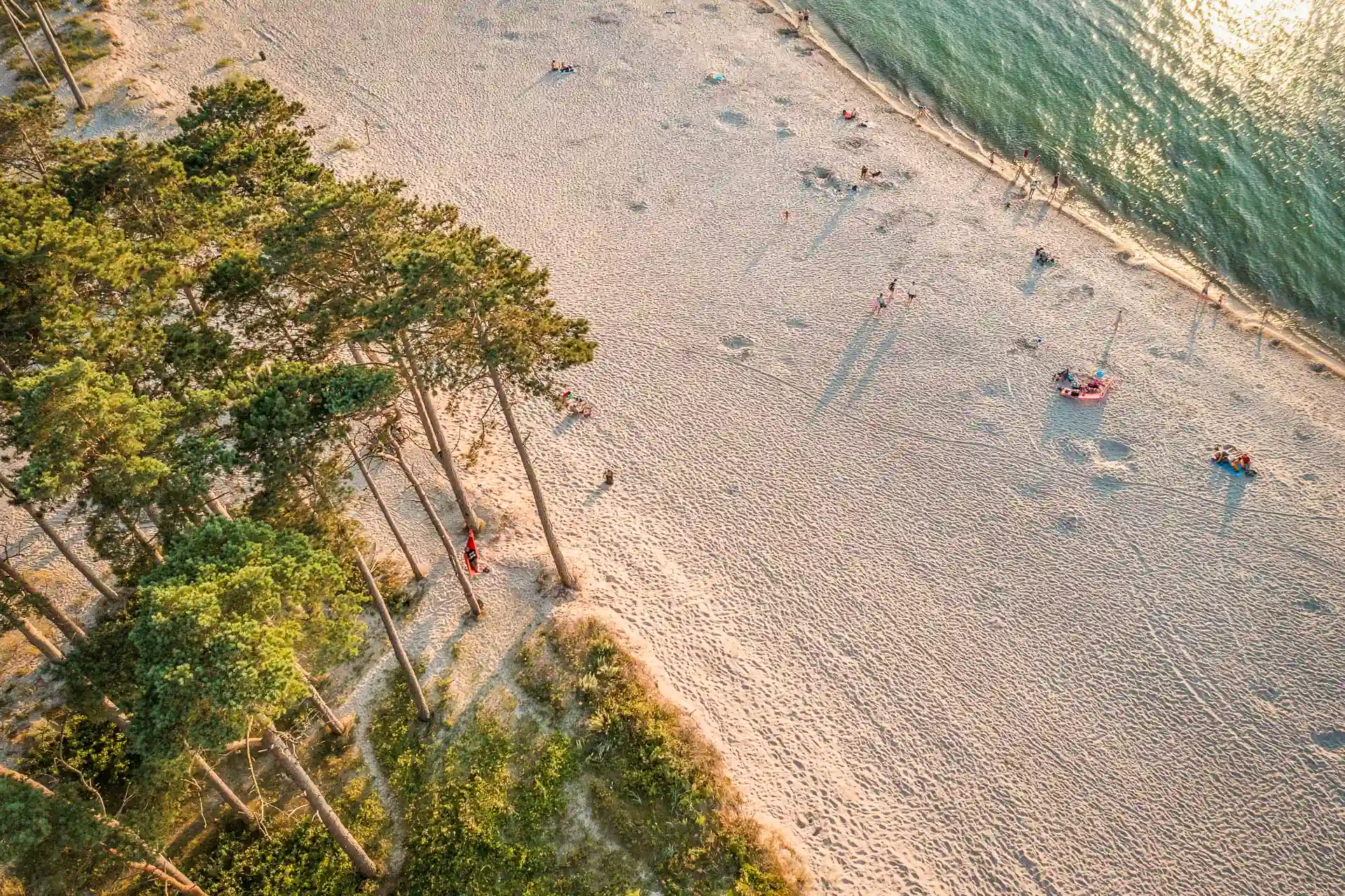 Plaża Darłówko z lotu ptaka